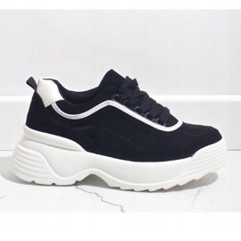 Schwarze Sport-Sneaker aus Kunstleder 7917-Y 1