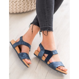SHELOVET Bequeme marineblaue Sandalen 1