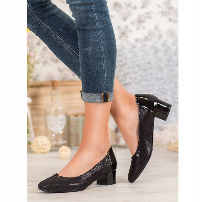 VINCEZA Textilpumps schwarz 2