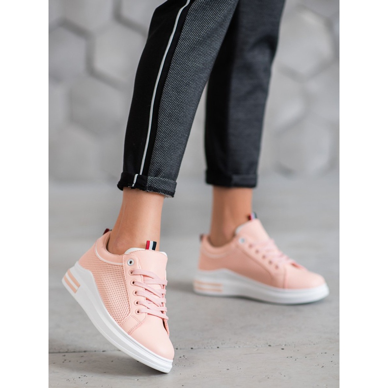 SHELOVET Powder Sneakers auf der Plattform rosa 1