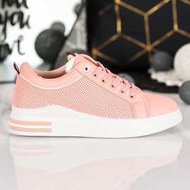 SHELOVET Powder Sneakers auf der Plattform rosa 2