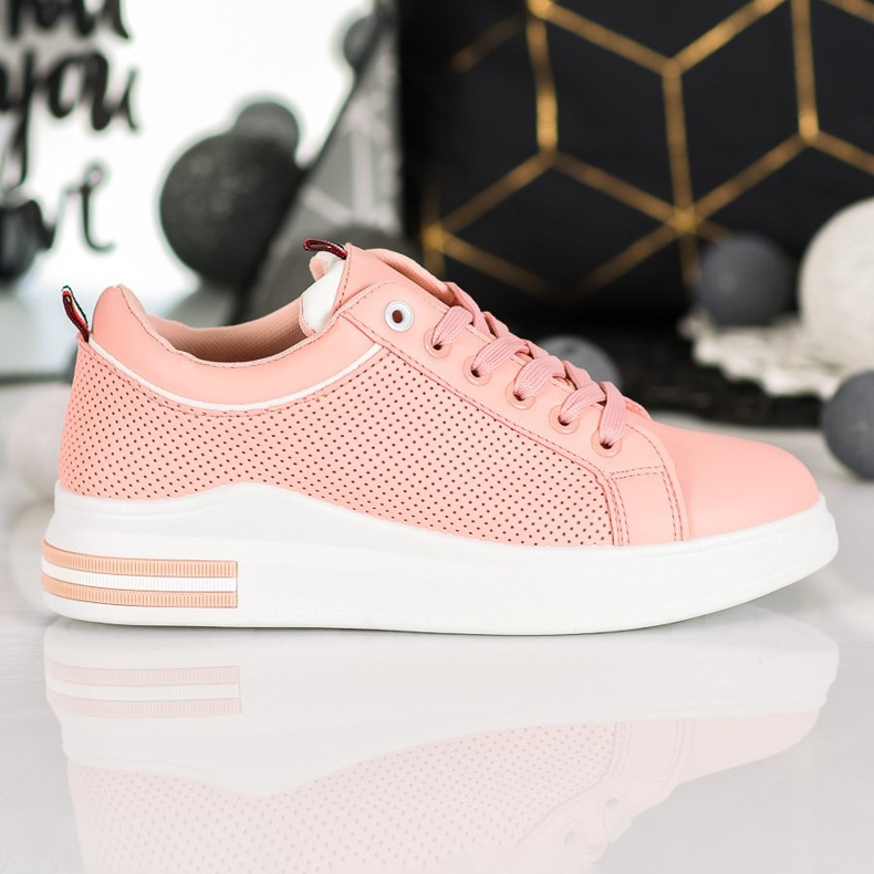 SHELOVET Powder Sneakers auf der Plattform rosa 2
