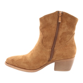 M.Daszyński Casual Damen Cowboystiefel Daszyński 1921, Wildleder braun 2