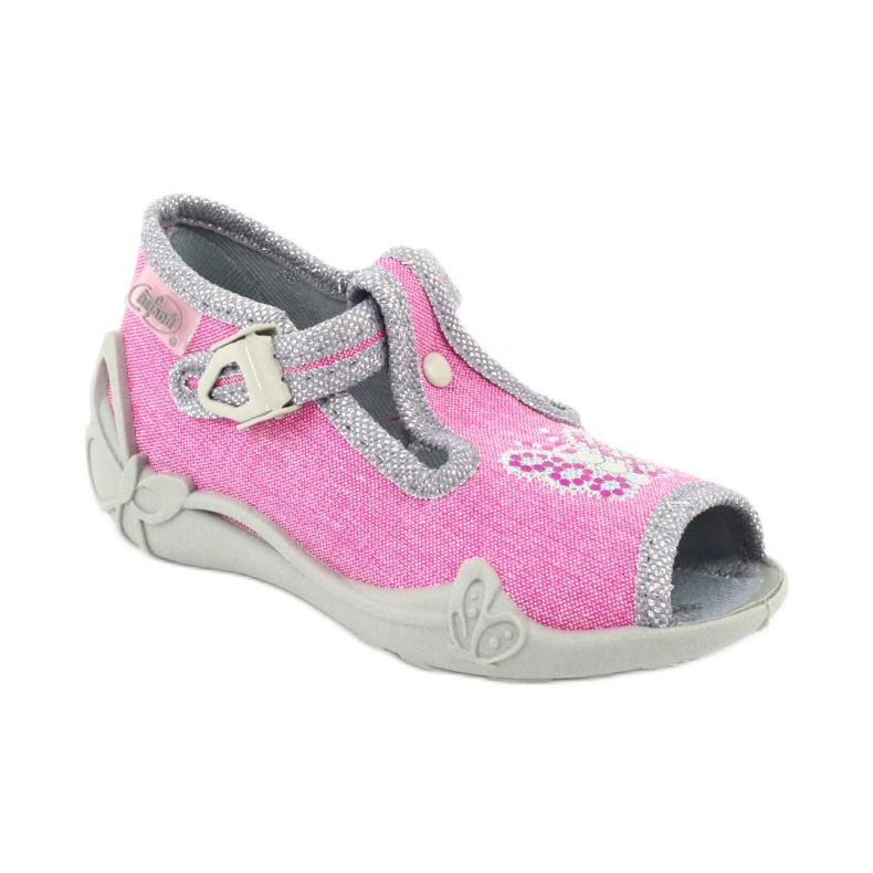 Befado Kinderschuhe 213P111 rosa grau 1