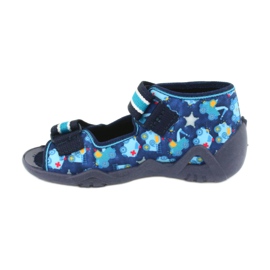 Befado Sandalen Kinderschuhe 250P090 weiß marineblau blau 2