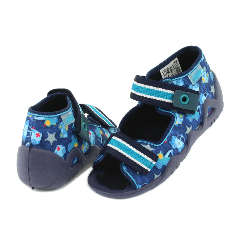 Befado Sandalen Kinderschuhe 250P090 weiß marineblau blau 4
