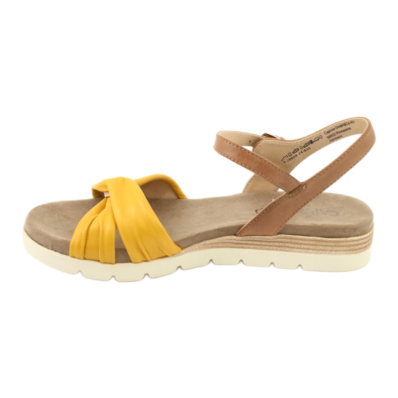 Caprice Ledersandalen beige / zitrone braun gelb 2