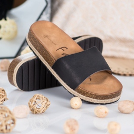 Goodin Modische schwarze Hausschuhe 1