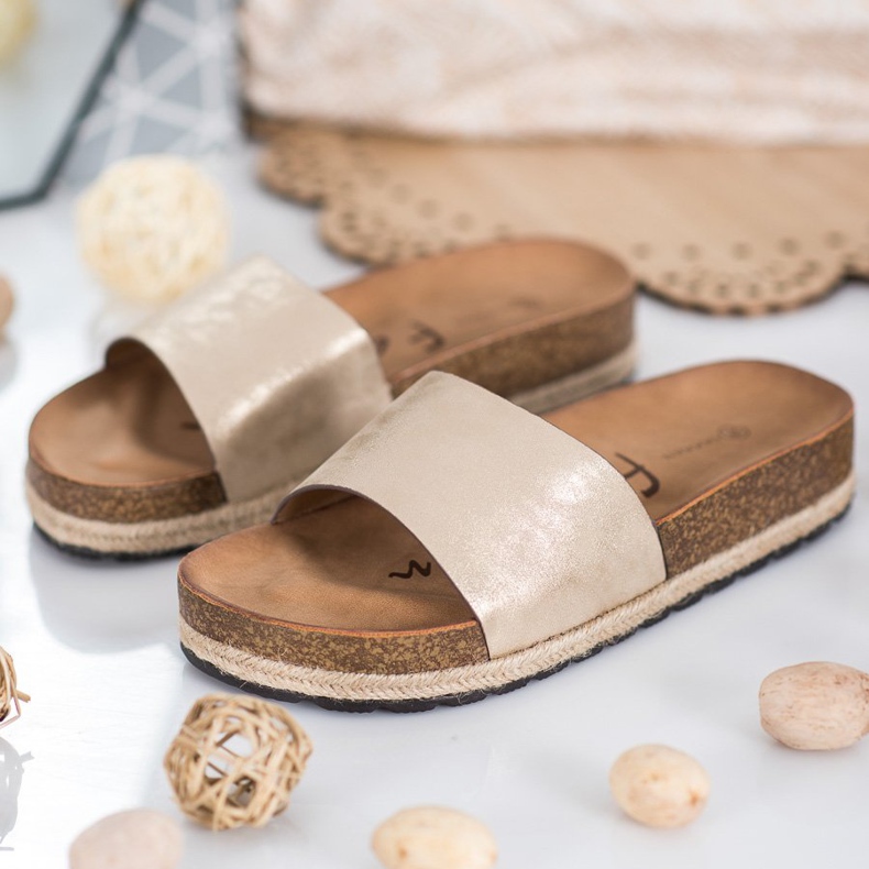 Goodin Modische goldene Hausschuhe 1