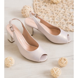 Sergio Leone Elegante Sandalen mit offener Zehenpartie braun 1