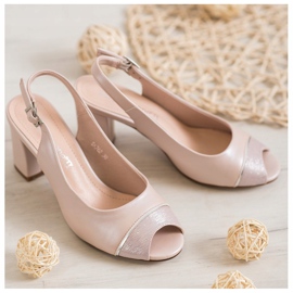 Sergio Leone Offene Sandalen rosa 2