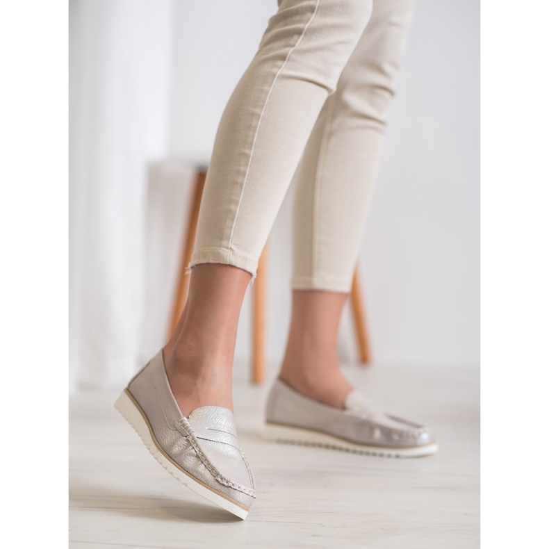 Sergio Leone Loafer auf der Plattform beige 1