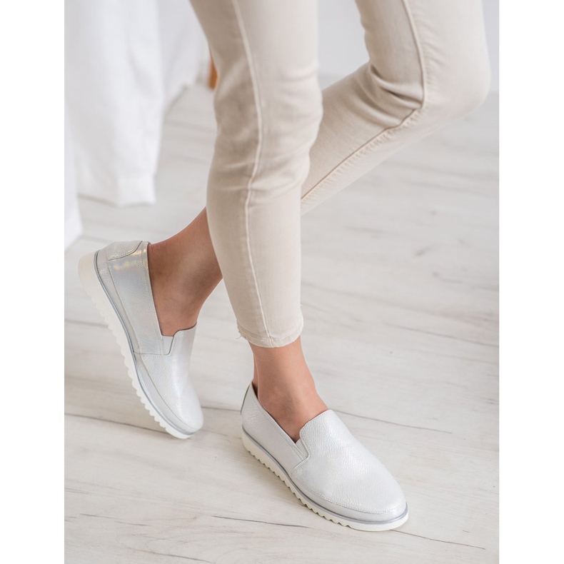 Sergio Leone Silberne Slipper grau 1