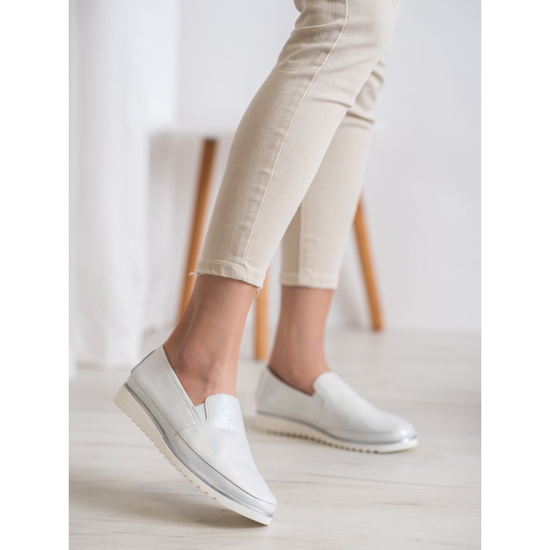 Sergio Leone Silberne Slipper grau 2