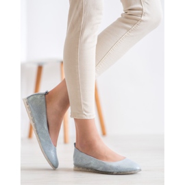 Sergio Leone Textilballerinas mit Glitzer blau 1