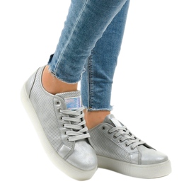 Graue gruselige Damen-Sneaker F-2969 1