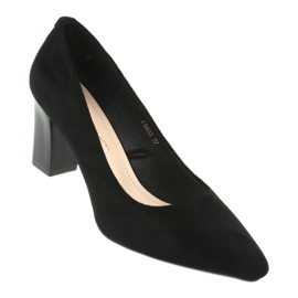 Wildlederpumps auf einem hohen Absatz Sergio Leone PB403 schwarz 1