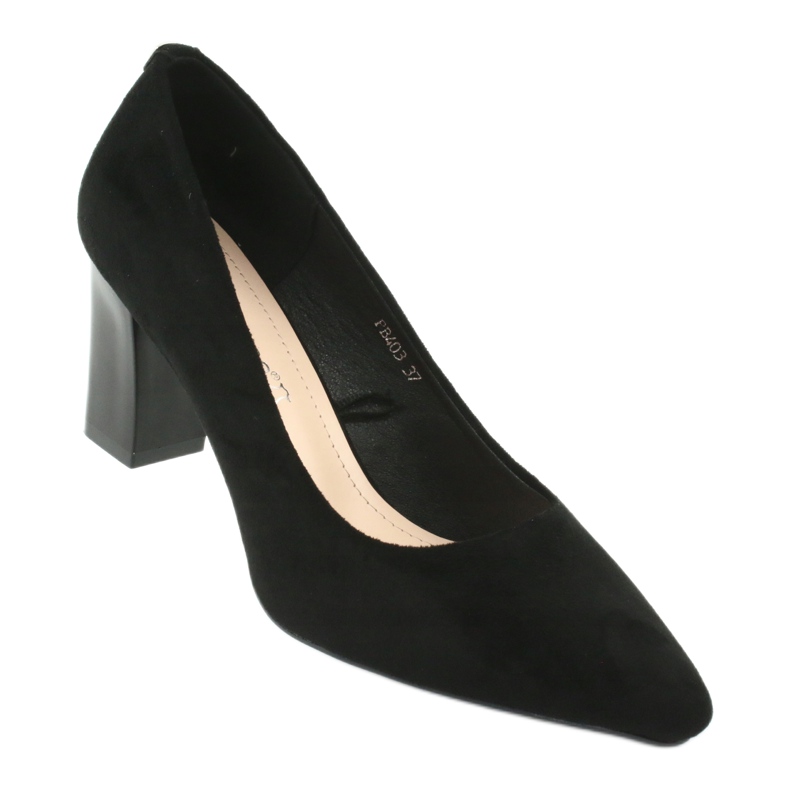 Wildlederpumps auf einem hohen Absatz Sergio Leone PB403 schwarz 1