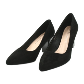 Wildlederpumps auf einem hohen Absatz Sergio Leone PB403 schwarz 3