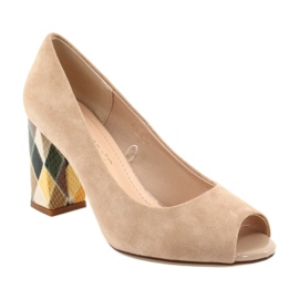 Wildlederpumps Sergio Leone PB135 beige 1