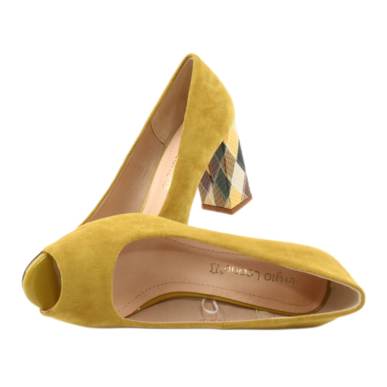 Wildlederpumps Sergio Leone PB135 gelb 5