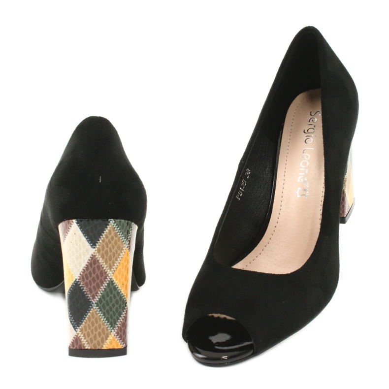 Wildlederpumps Sergio Leone PB135 schwarz 4