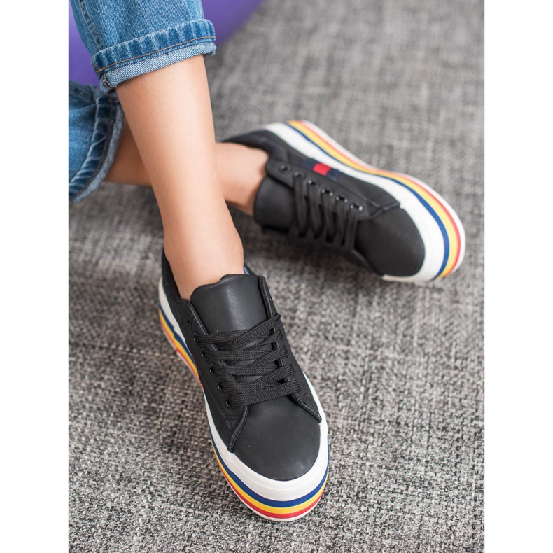 SHELOVET Sportschuhe auf der Plattform schwarz mehrfarbig 2