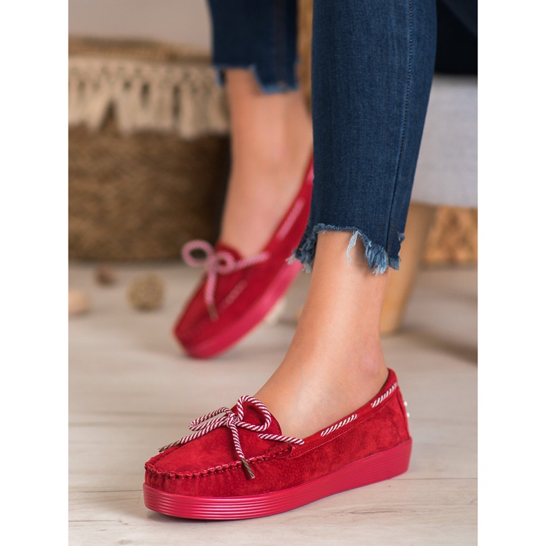 Filippo Klassische Leder-Loafer rot 2