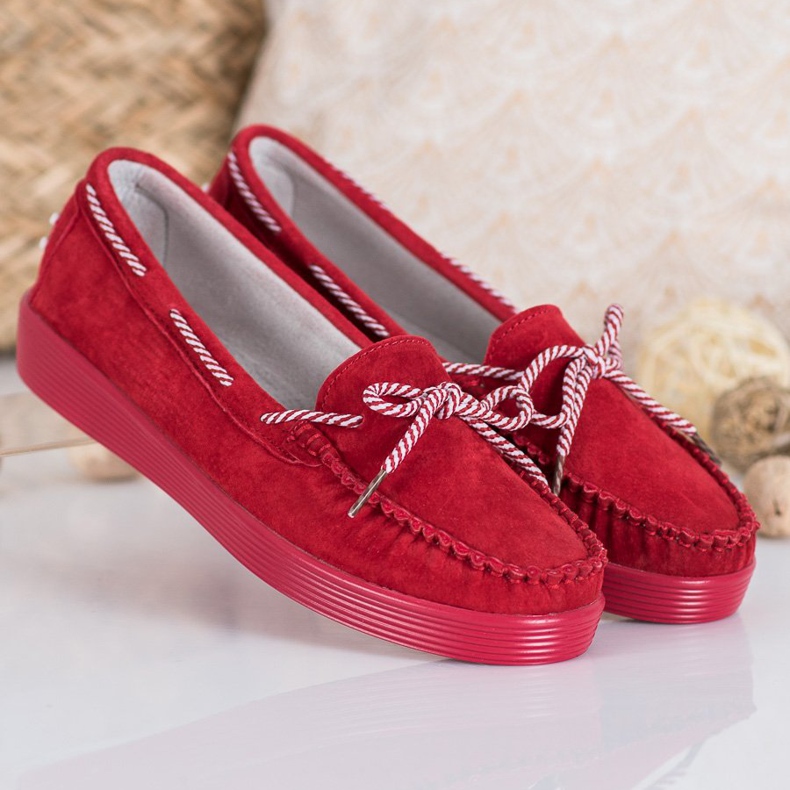 Filippo Klassische Leder-Loafer rot 1