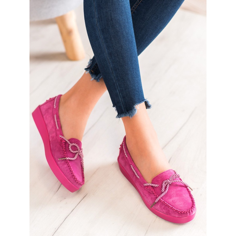 Filippo Klassische Leder-Loafer rosa 2
