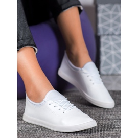 SHELOVET Leichte Sneakers mit Öko-Leder weiß 1