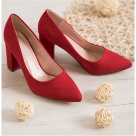 Ideal Shoes Rote Pumps auf High Heels 2