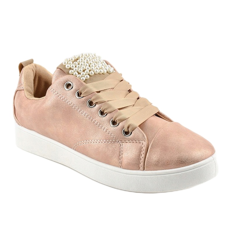 Rosa Sneakers verziert mit 373-Y-Perlen 1