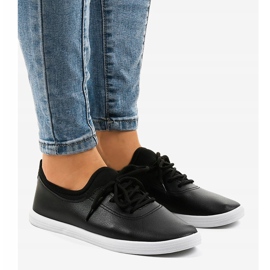 Schwarze klassische Sneakers W9782-1 1