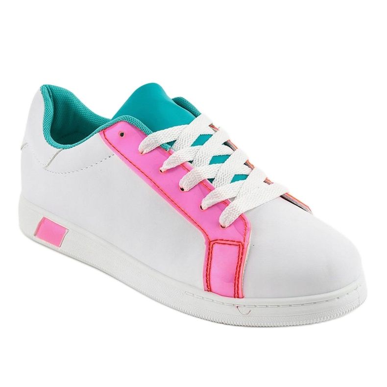 Weiße Turnschuhe W-3116 rosa 1