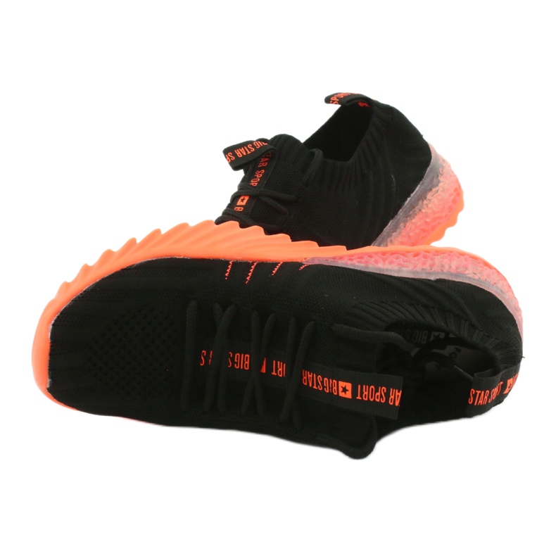 Big Star Sportschuhe zum Hineinschlüpfen / Schnüren FF274342 farblos schwarz orange 6