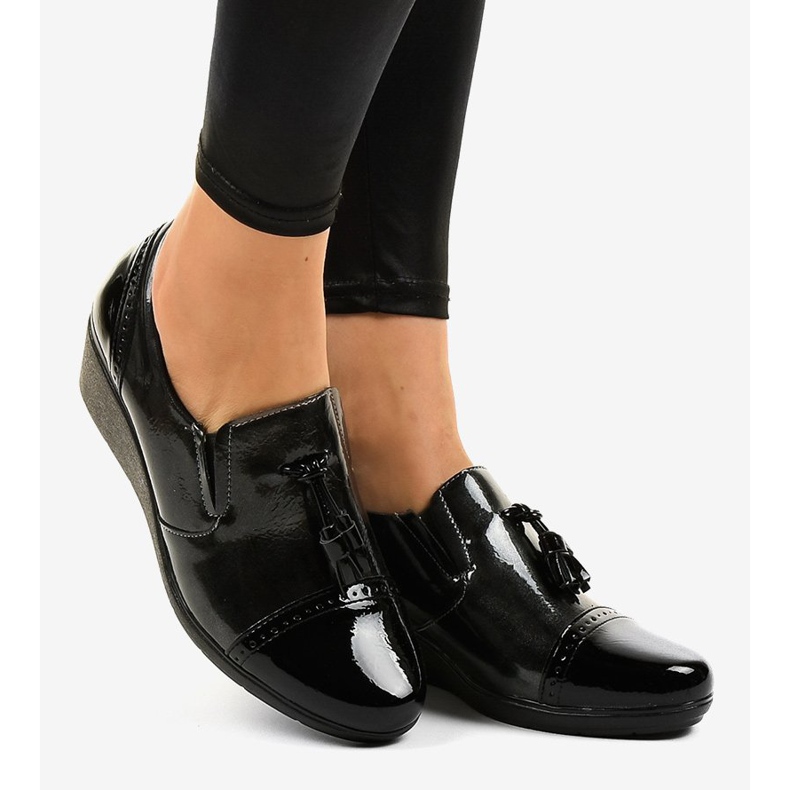 Schwarze Keilschuhe 7-9022 grau 2