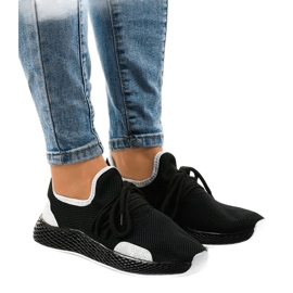 Schwarze Damen Sportschuhe B-6851 1