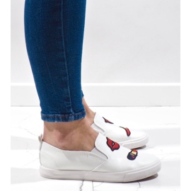 Weiße Turnschuhe mit Aufdruck G1202A-2 2