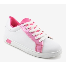 Weiße Turnschuhe W-3116 rosa 1