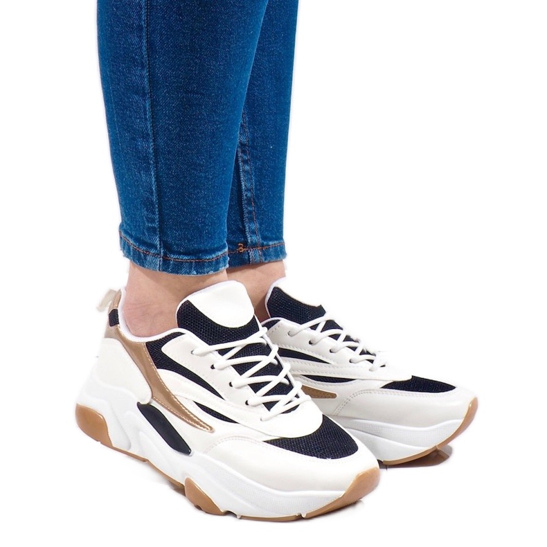 Weiße Sport-Sneaker SX001-90 schwarz 1