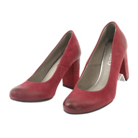 Klassische Damenschuhe Edeo 2119 weinrot mehrfarbig 2