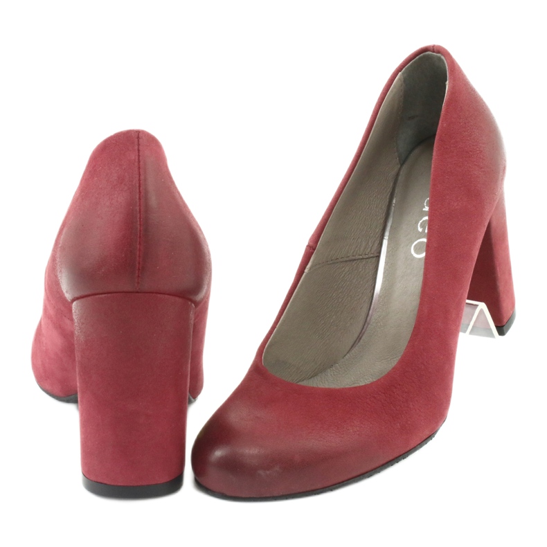 Klassische Damenschuhe Edeo 2119 weinrot mehrfarbig 3