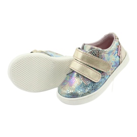 Holographische Lederschuhe der Mädchen für Klettverschluss 1327 Lila Mazurek violett 5