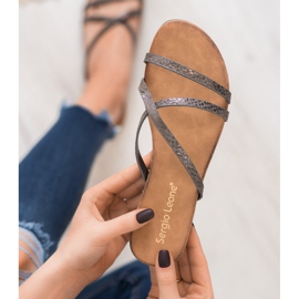 Sergio Leone Stilvolle Hausschuhe grau 2