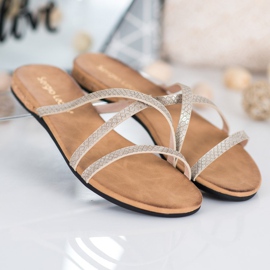 Sergio Leone Stilvolle Hausschuhe gelb 2