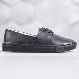 Filippo Stylische Ledersneaker schwarz 2
