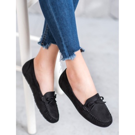 Clowse Schwarze Loafer mit Schleife 1