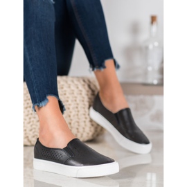 J. Star Durchbrochene Sneakers auf der Plattform schwarz 2