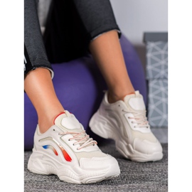 SHELOVET Stylische beige Sneakers 1